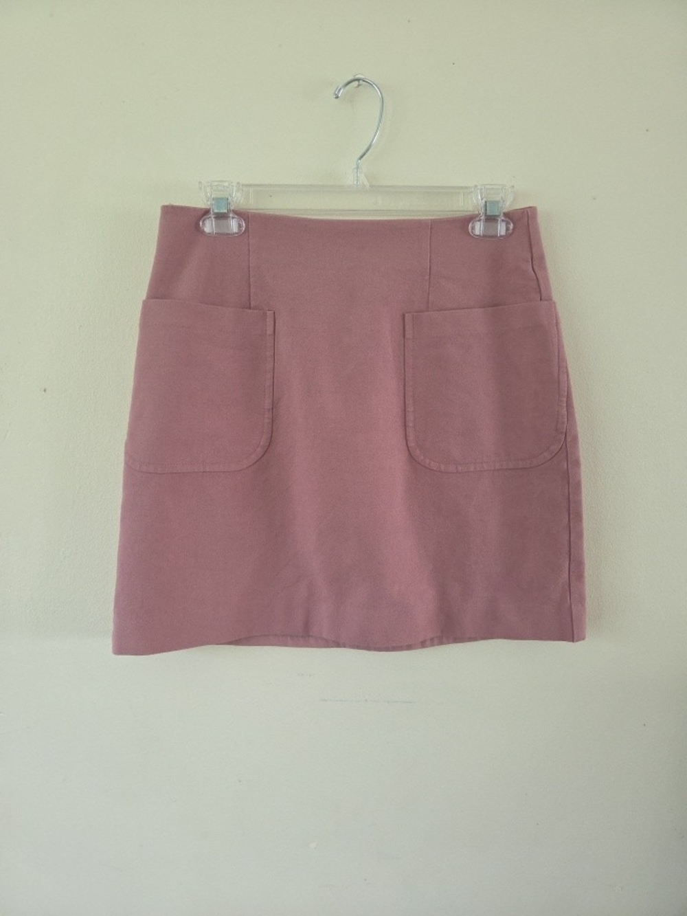 LOFT Mini Skirt with Front Patch Pockets in Dusty Rose Academia Y2K  Size 4P